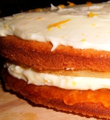 Orange buttercream sponge